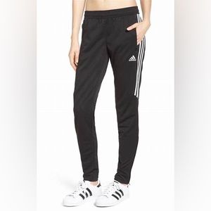 Adidas black trio 17 stripe pocket legging jogger pants